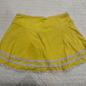 Lilly Pulitzer Luxletic Fiona Skort L Watch Hill Yellow GUC